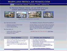 Tablet Screenshot of marylandmodularhomes.com